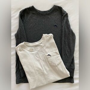 (KIDS) Tommy Bahama Long sleeve bundle. Creamy off white/Charcoal gray. Size S.